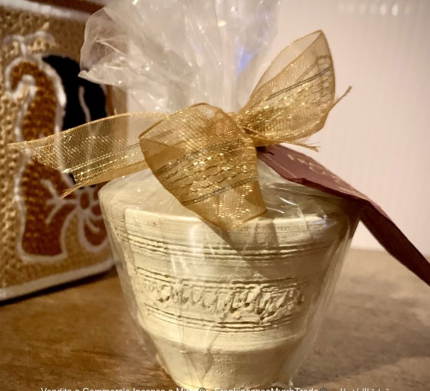 Frankincense aroma candle handcrafted from Oman. Incense candle.