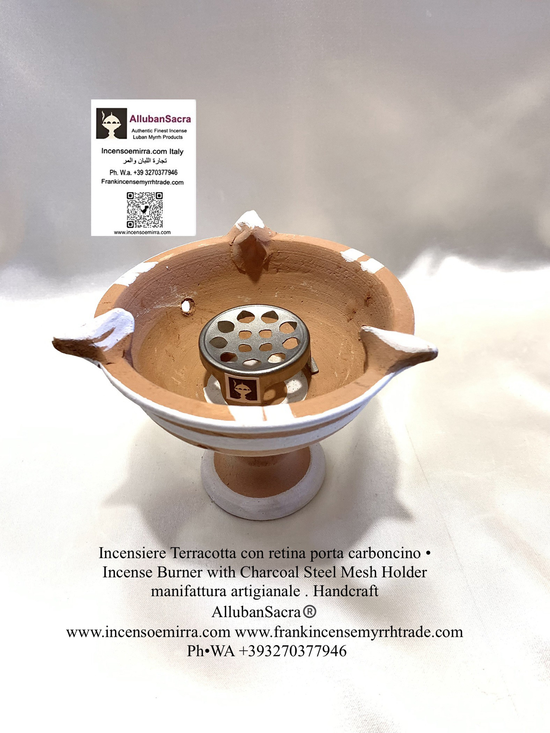 Cense Burners Made of Clay (Terracotta) for Frankincense Grains